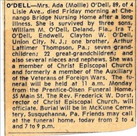 O'Dell, Mrs.Ada(Mollie)